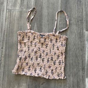 Pink Floral Tank Top